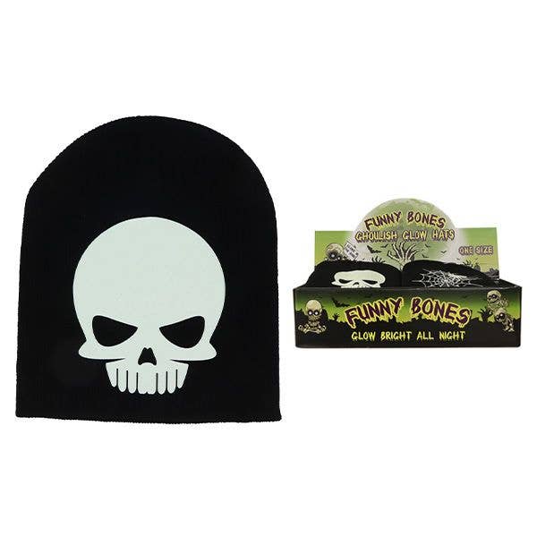 DM Merchandising - Wholesale Beanie - Unisex - Funny Bones Ghoulish Glow in the Dark Hats