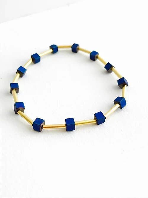 Hematite Cube Bracelet for wholesale by Trecy Bleich
