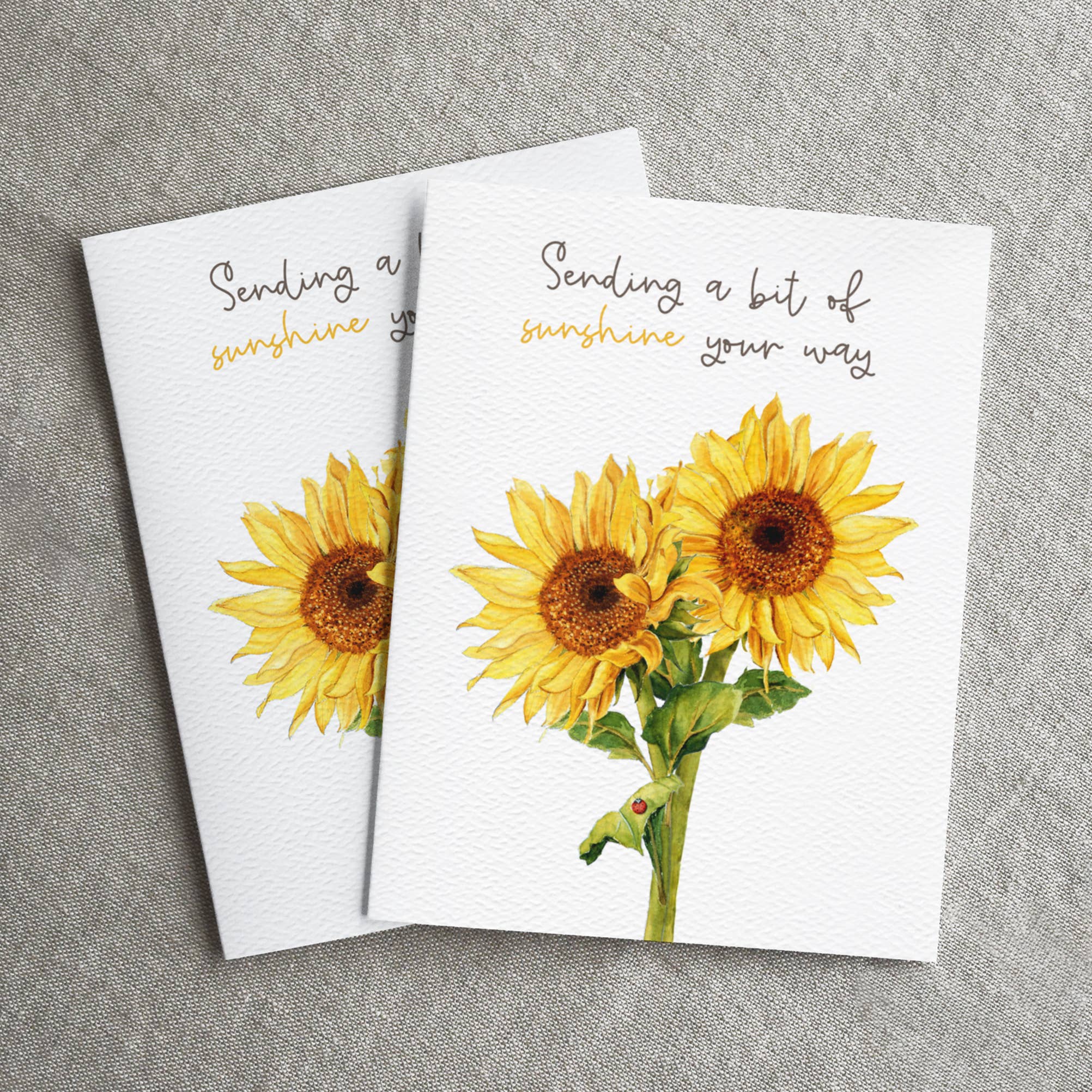 Blue Thistle - Wholesale Sympathy Card - Sending Sunshine, Thinking of You, Sunflowers, Sympathy2