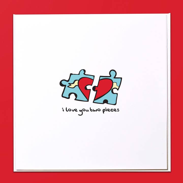 I love you to pieces Greeting Card for wholesale by The Crafty Giraffe