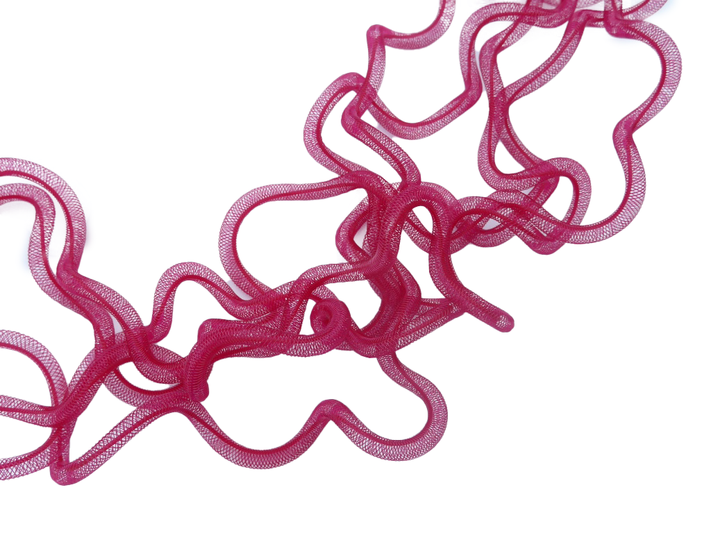 Rosalba Galati SRL – Colar com abas por atacado – Colar Eterina de PVC e Malha Sintética2