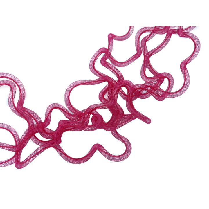 Rosalba Galati SRL – Colar com abas por atacado – Colar Eterina de PVC e Malha Sintética2