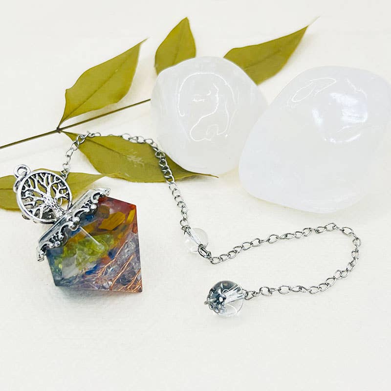 GemMeet – wholesale Andlig sten/kristall – Kristallgeometriskt Livets träd pendel18