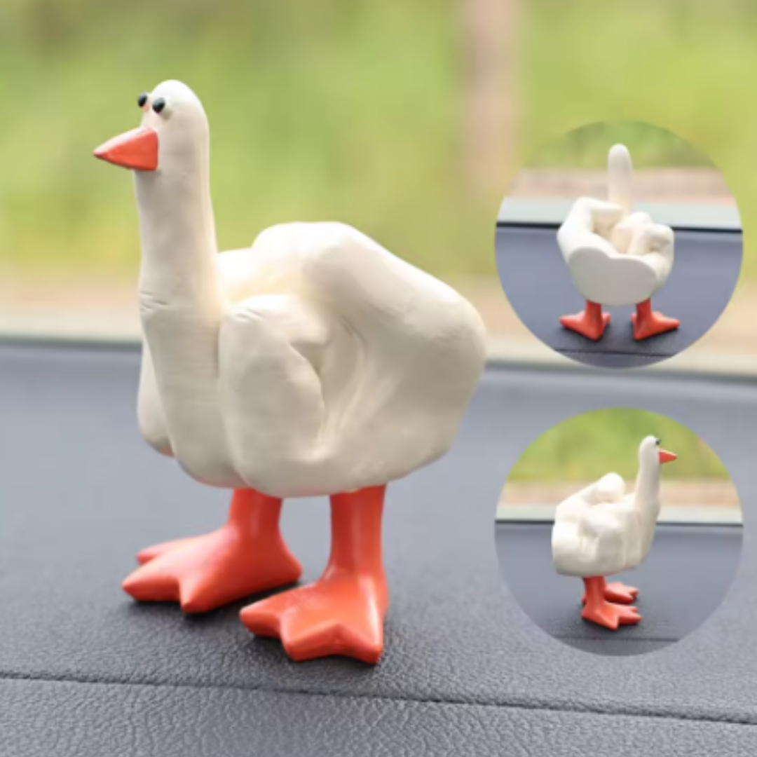 Buddha Ayurveda - Wholesale Decorative Figurine - Middle Finger Duck Resin Figurine – Unique Table Decor0