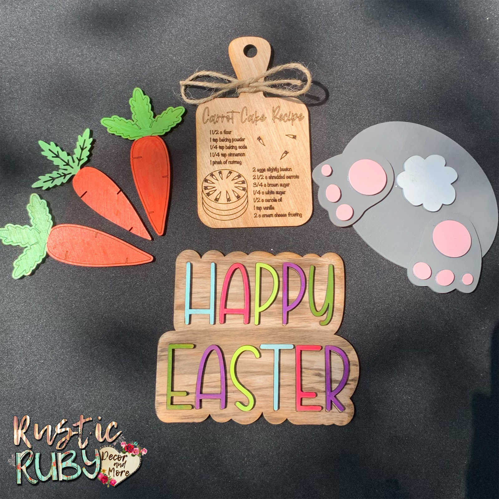 Rustic Ruby Decor and More LLC - Wholesale Decorative Tray - Easter Tier Tray Set3