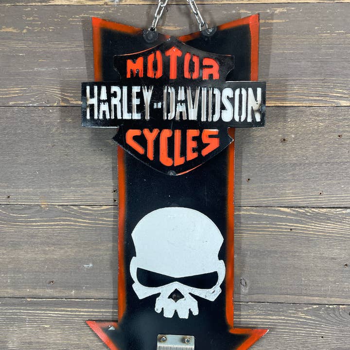 My Amigos Imports - Wholesale Sign - Harley Davidson Wall Bottle Opener Metal Sign-Bar-10x23H-ER