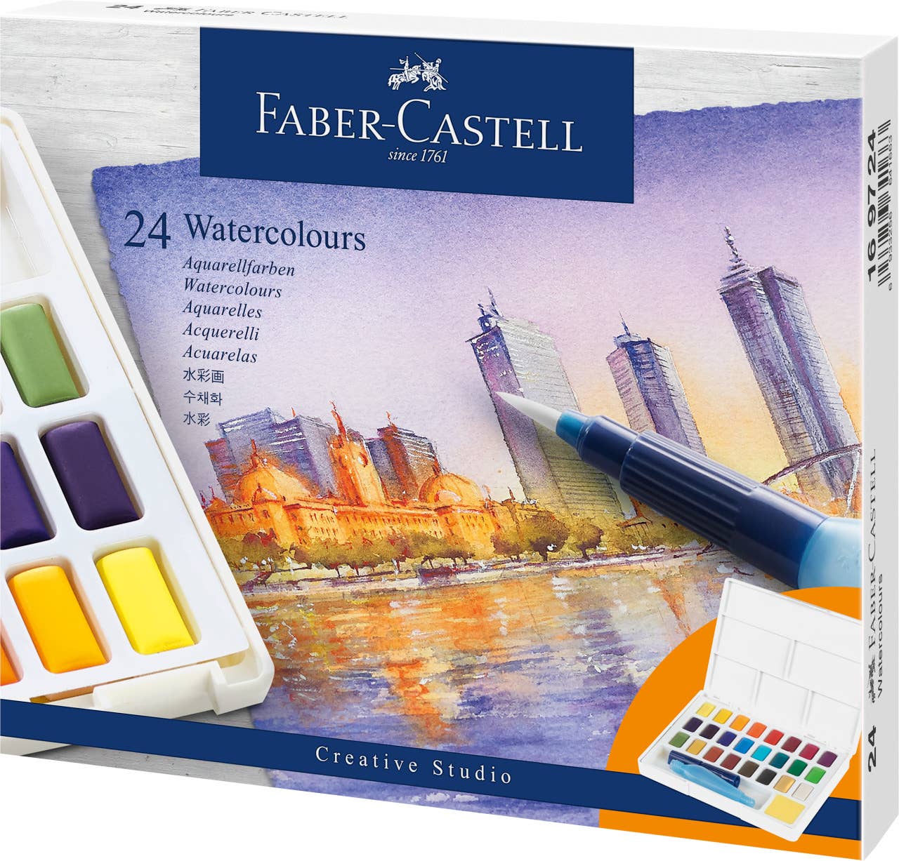 Faber-Castell / Creativity for Kids - Wholesale Watercolor Paint - Watercolors Pans, Set of 24 Watercolor Paints for Artists1