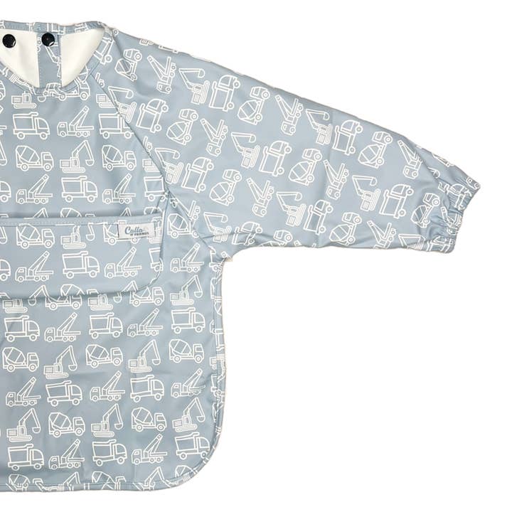 Calla & Friends - Wholesale Bib - Baby - The Grayson Long Sleeve Bib - Construction