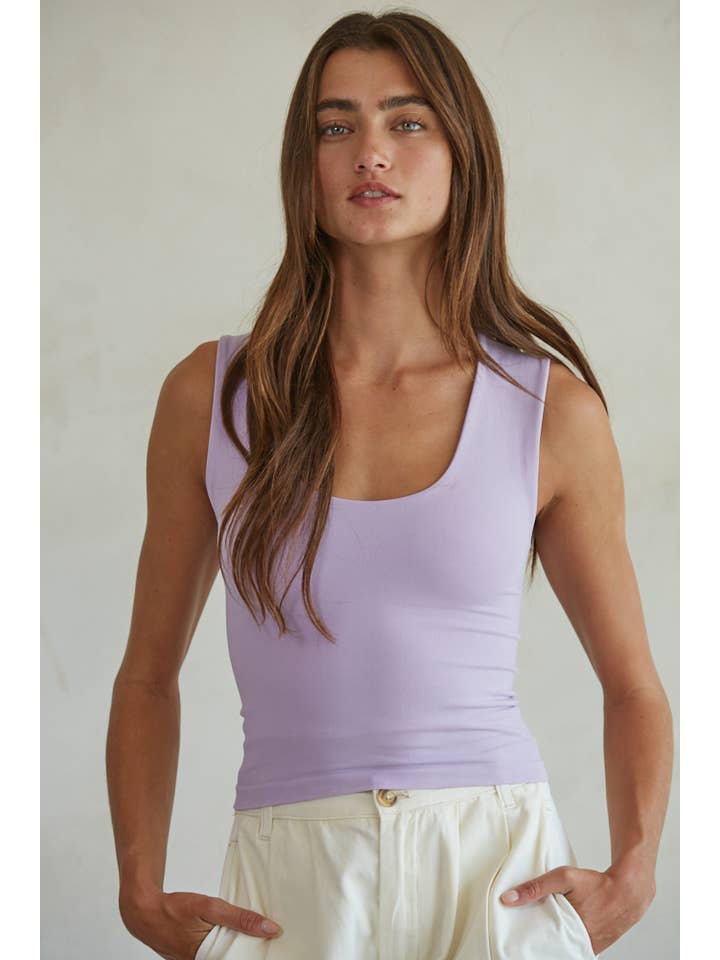 By Together – wholesale Linne (Tryckt) - Dam – S1187N | Dubbelskiktad sömlös topp32