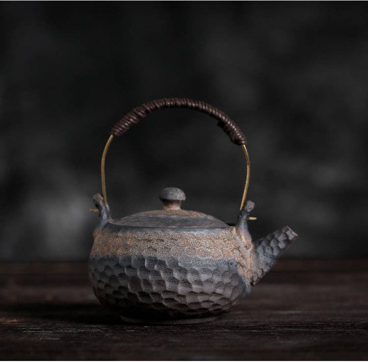 Gohobi （We cover U.S. import duties） - Vente Théière - Théière grande artisanale Gohobi en céramique noire et dorée9