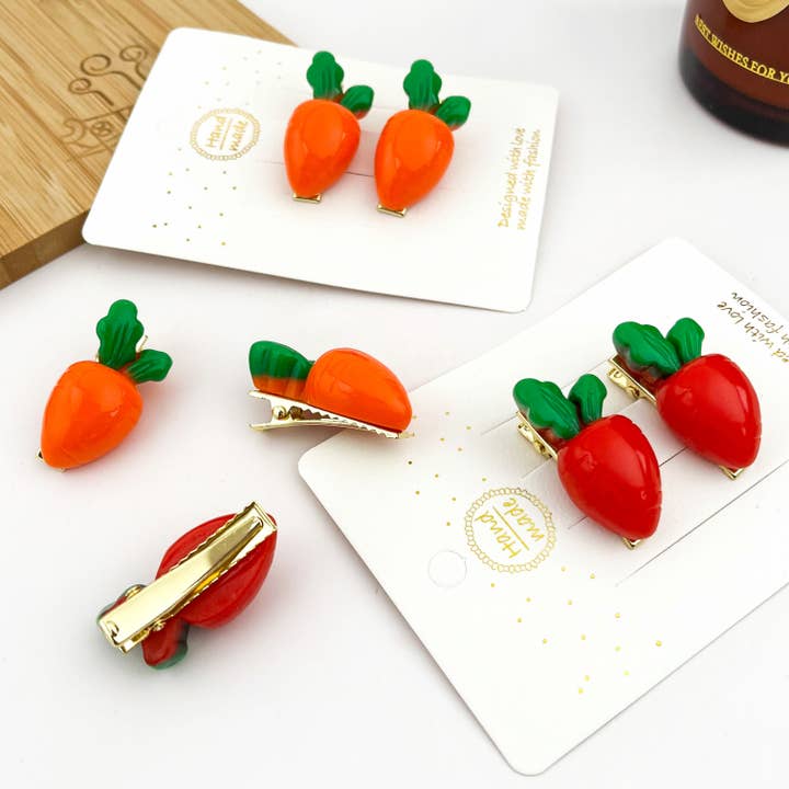 TheDivaSoap - Wholesale Hair clip – Women’s - Carrot Hair Clip, Cute Vegetable Hair Barrette4