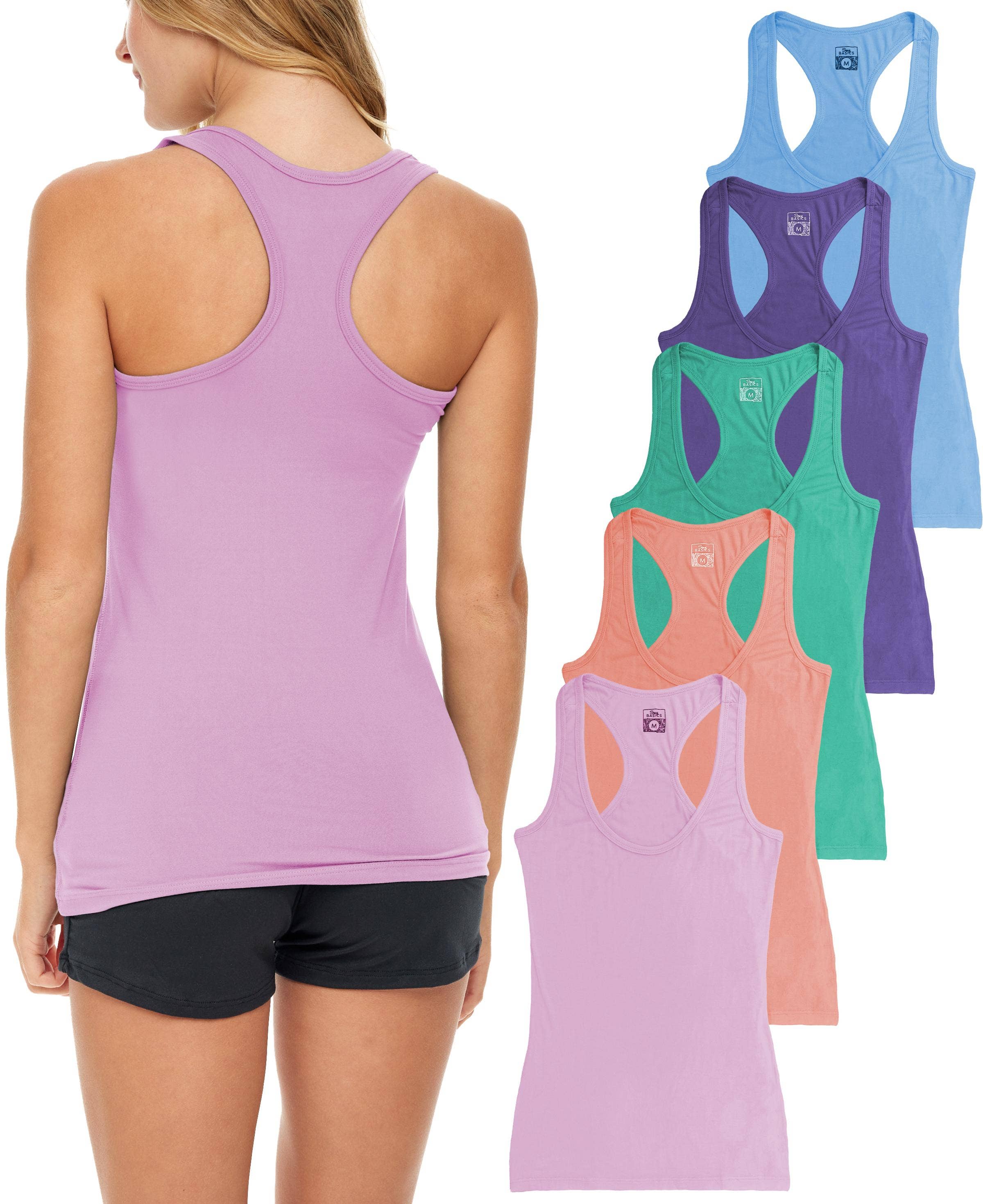 I-Wear Brands - Wholesale Tank Top - Women's - 5 Pack Women's Racerback Cotton Stretch Tank Top2