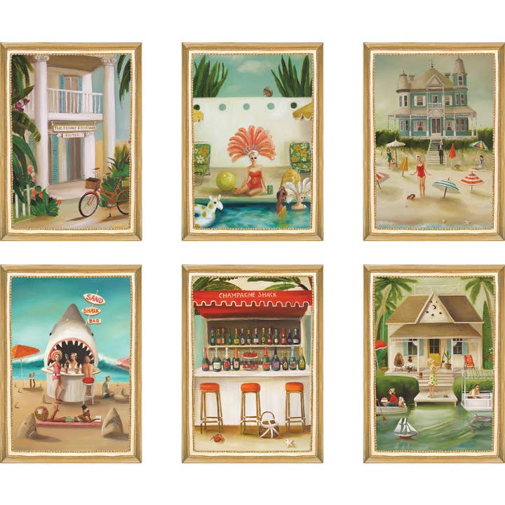 On Holiday Flat Note Boxed Set for wholesale by Hester & Cook - Stationery