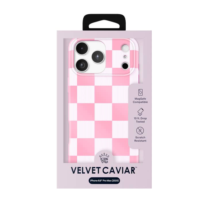 VELVET CAVIAR - Wholesale Phone Case - Women's - iPhone 17 Pro Max MagSafe Case - Pink Vibe Checker6