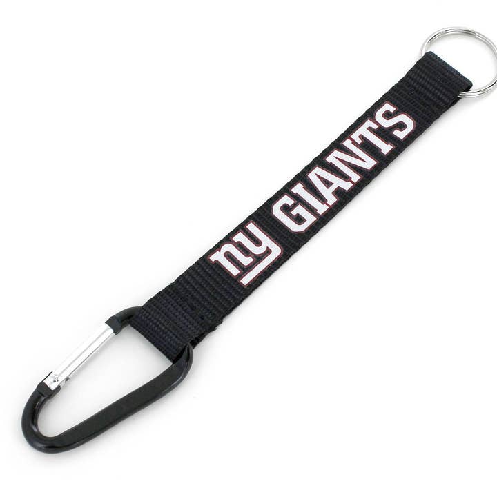 Aminco USA - Wholesale Keychain - Unisex - NFL New York Giants Carabiner Lanyard Keychain, Black