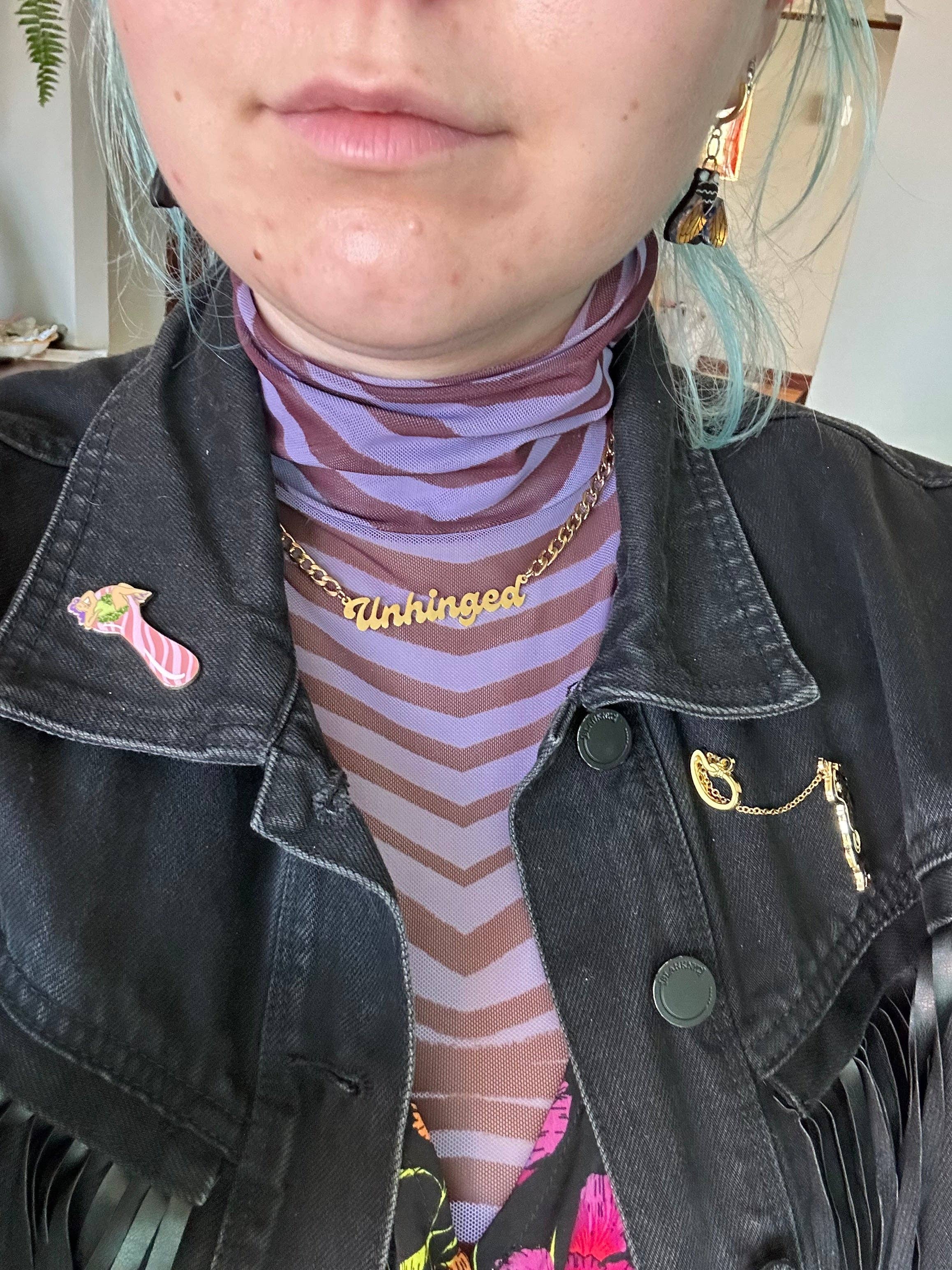 The Peach Fuzz - Wholesale Pendant/Charm Necklace - Unhinged Nameplate Necklace4