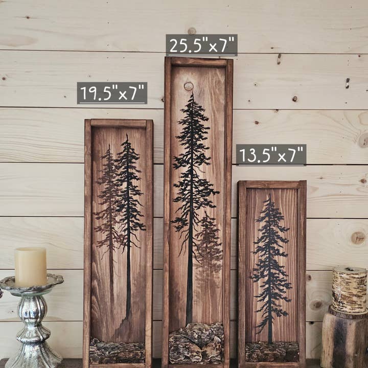 Handmade in Canada single 25.5" framed wood tree wall art and other Purchase Wholesale papier wc mural. Free Returns & Net 60 Terms on Faire trending on Faire.