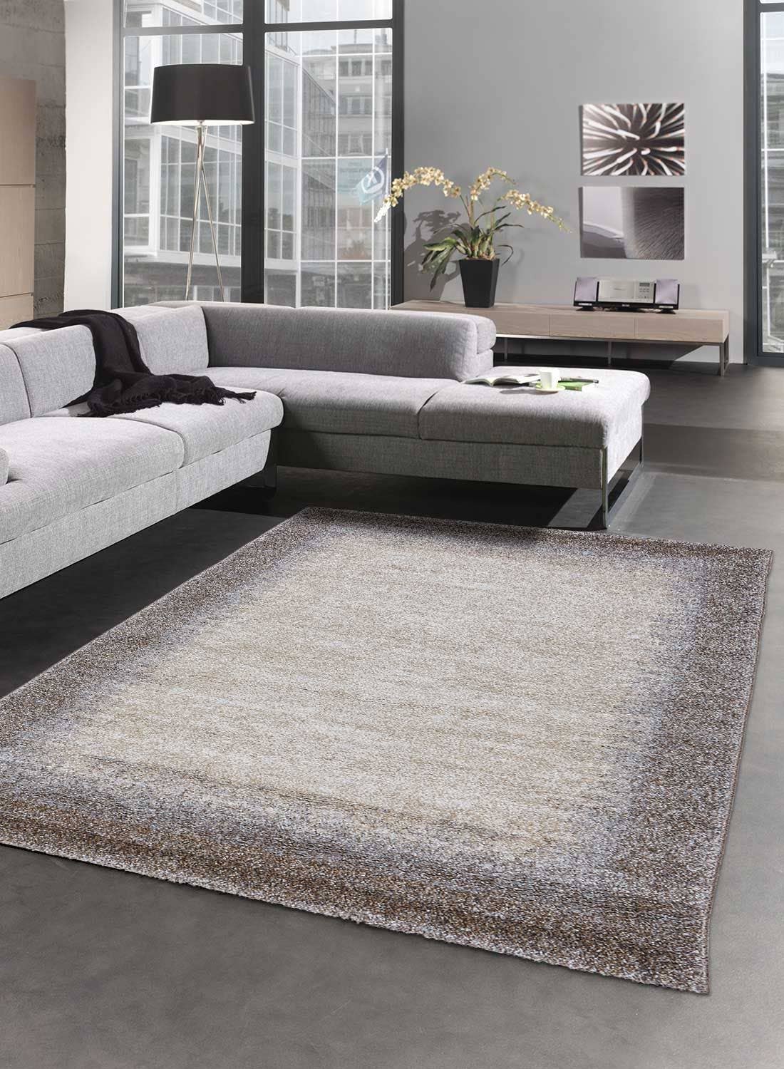 Marron Tapis salon ELEGANT 03 Oeko tex en vente sur Faire4