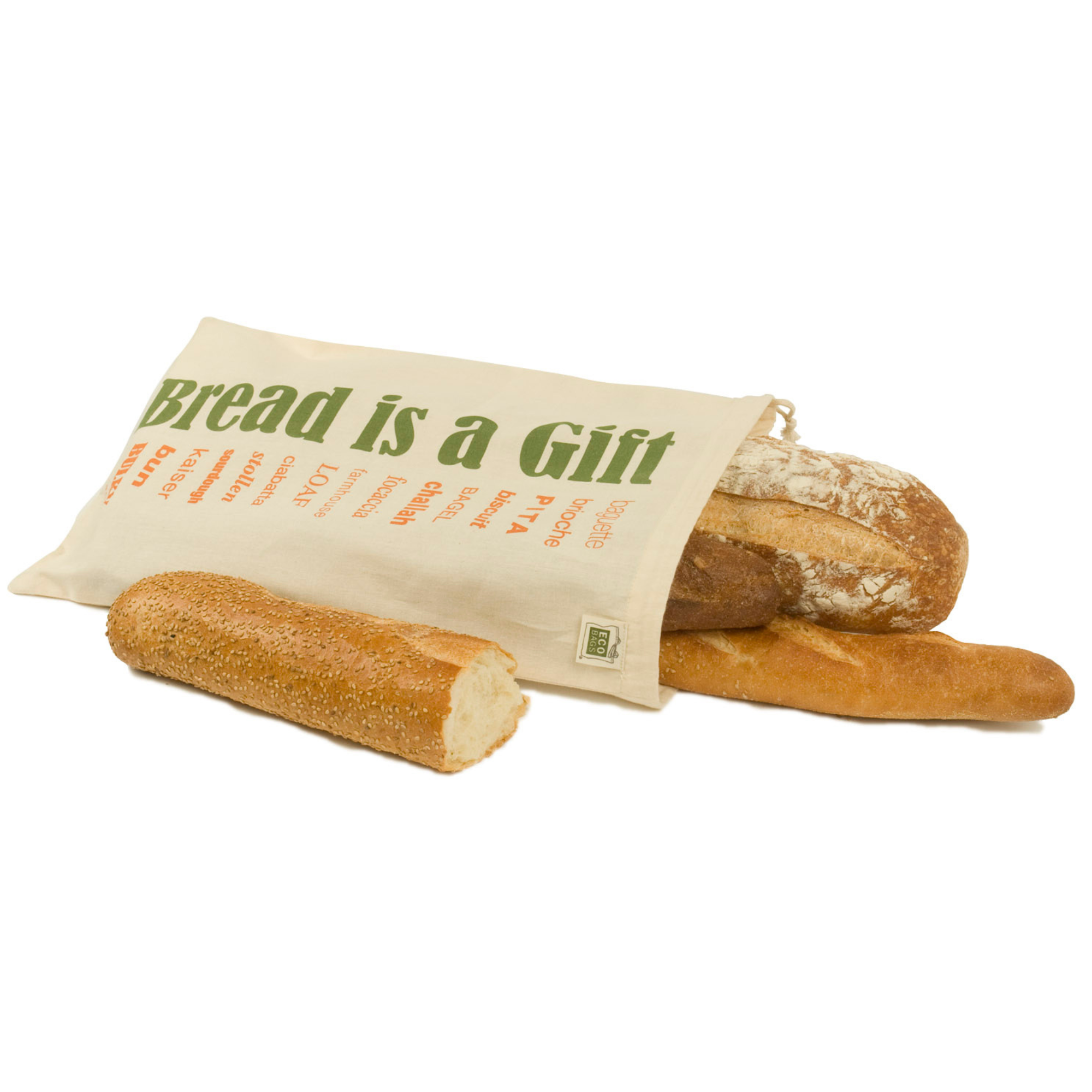 ECOBAGS - Wholesale Food Storage Wrap/Bag - Organic Cotton Reusable Bread Bag1