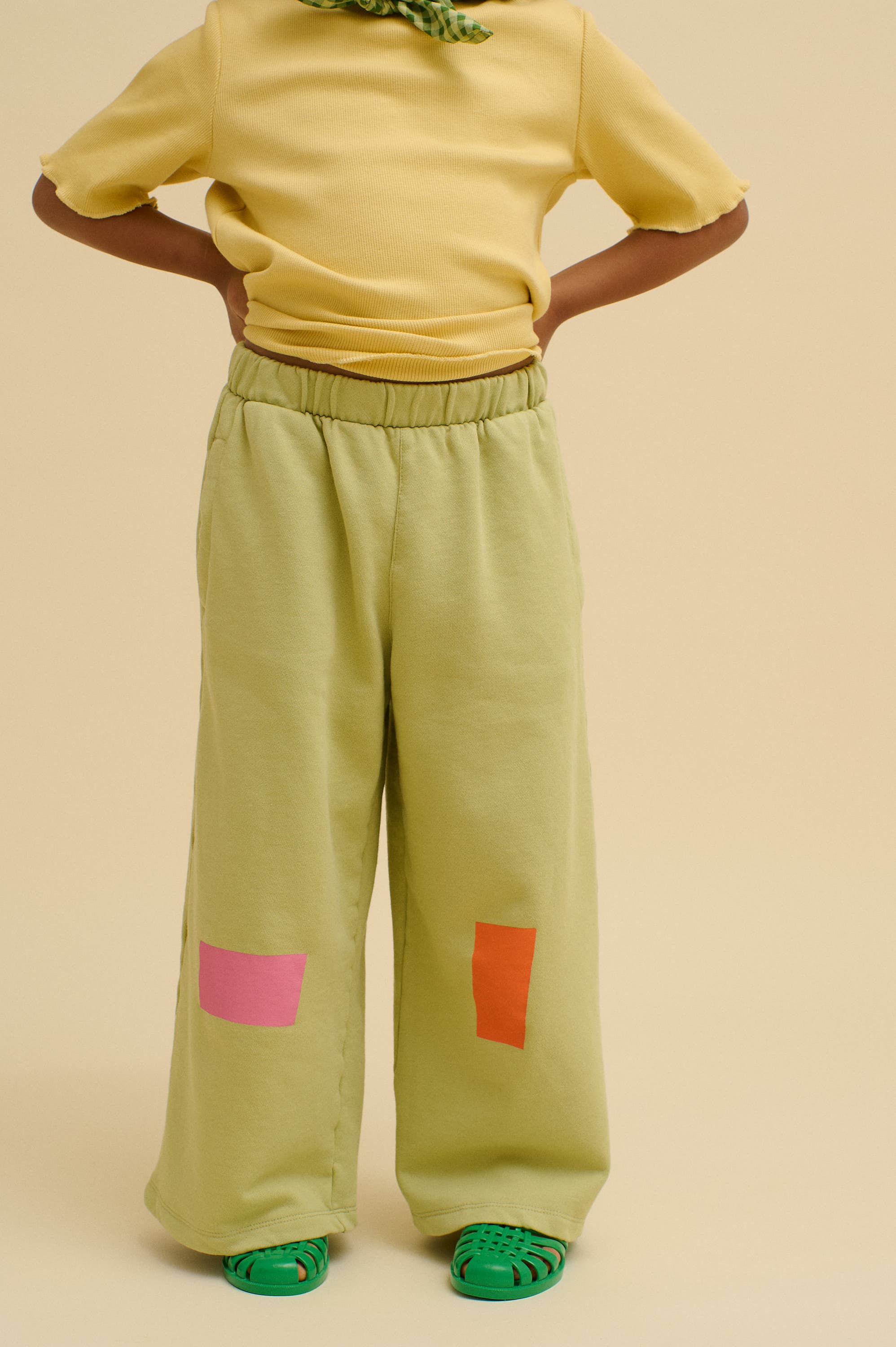 Vert PANTALON EN COTON BIOLOGIQUE CONFETTI en vente sur Faire1