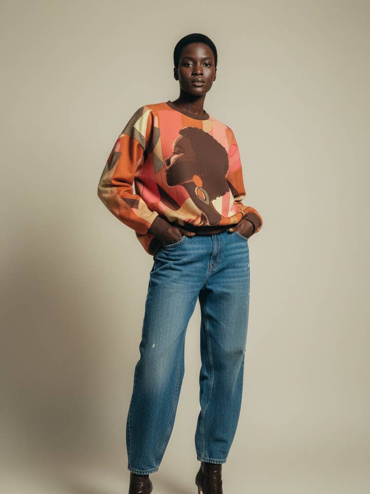 Ember Glow Knit Sweater for wholesale by DUA MENKA