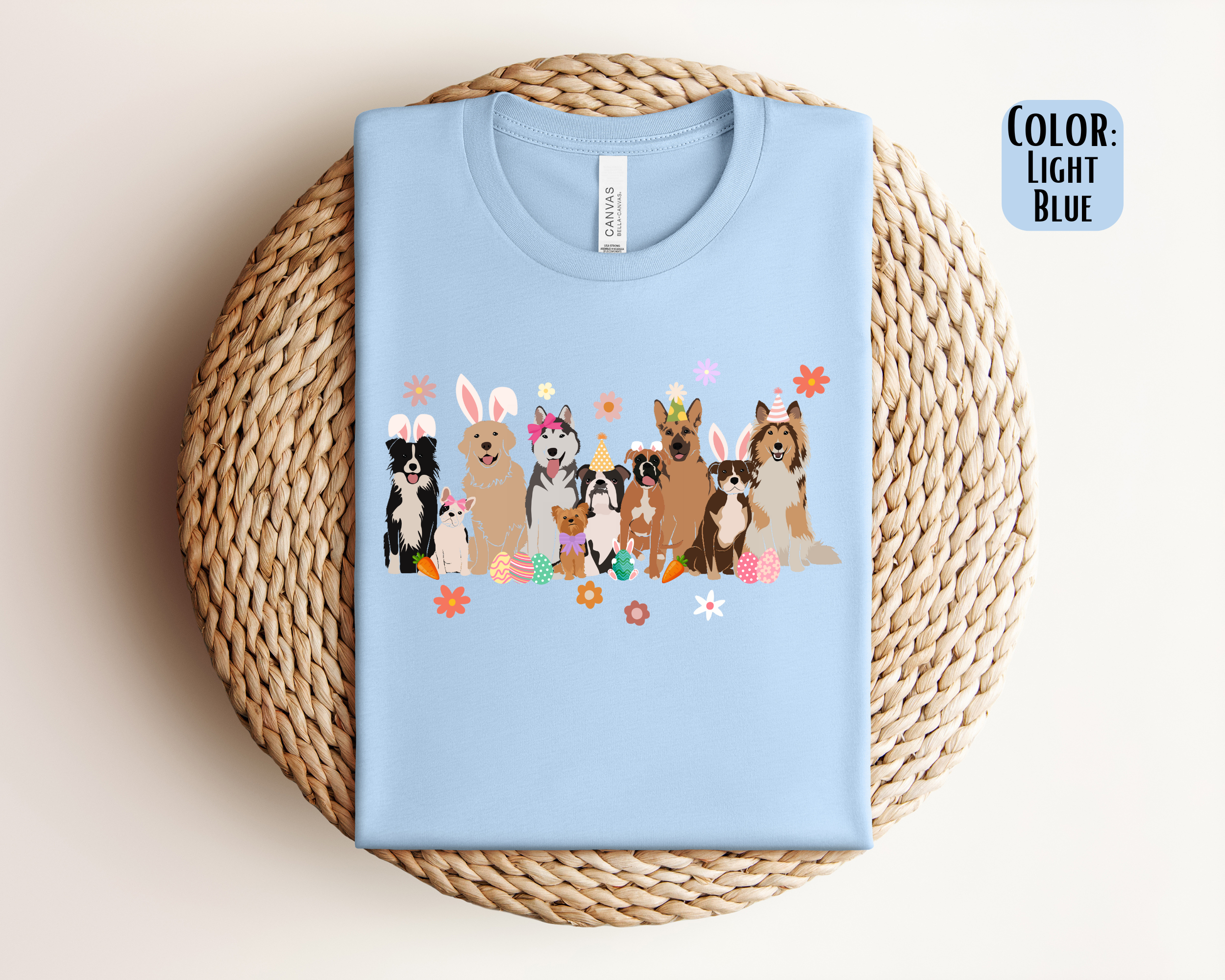 The Shirt Company - Vente T-shirt à imprimés – femme - T-shirt de Pâques pour chiens - T-shirt de Pâques pour chien2