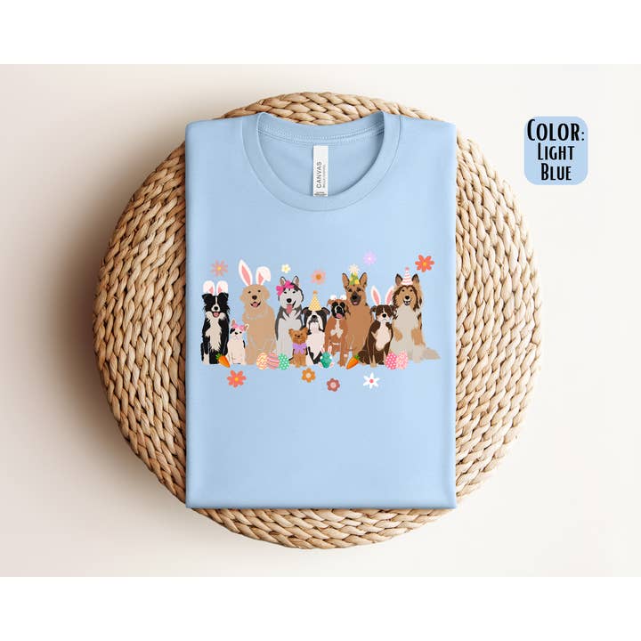 The Shirt Company - Wholesale T-Shirt (Graphic) - Women's - Easter Dogs Shirt - Dog Easter Shirt2