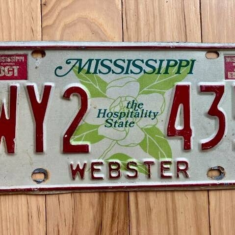 1978 Mississippi Webster County License Plate for wholesale by RusticPlates