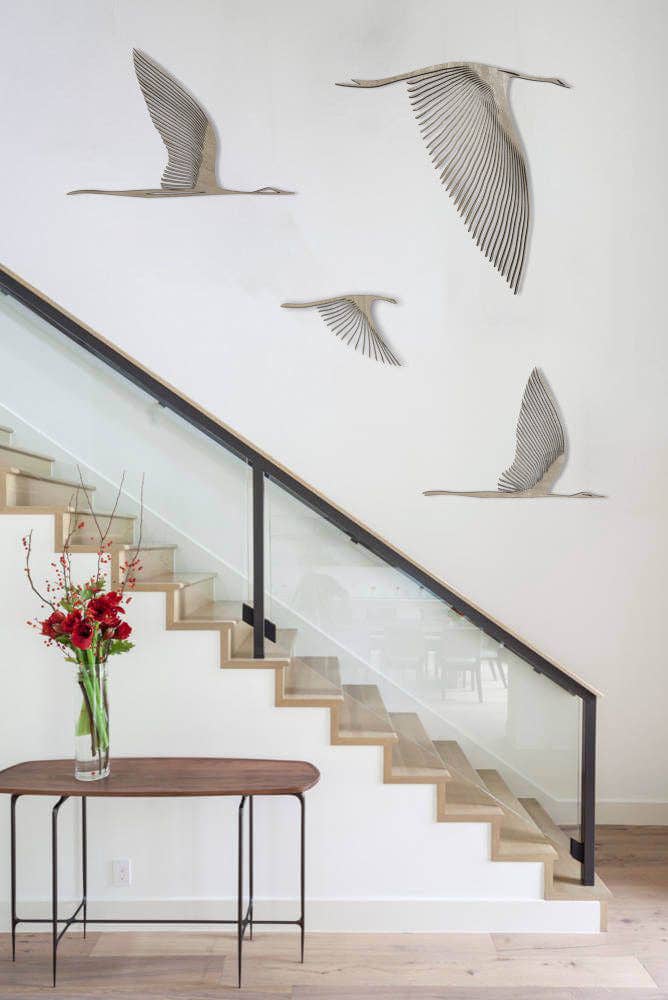 Studio Rima – Großhandel 3D-Wandkunst – Wanddeko Vögel aus Holz – Naturtafel – Moderne Kunst4