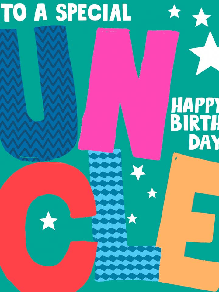 ONCLE GRAND TEXTE D'ANNIVERSAIRE pour la vente par Paper Salad