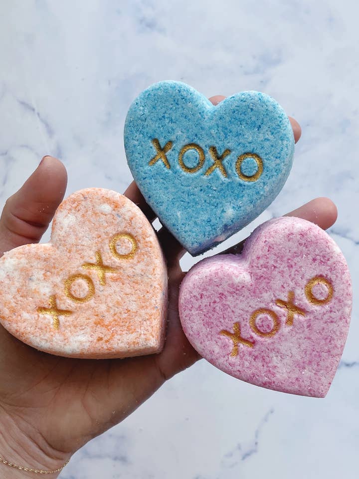 Conversation Heart Bath Bomb for wholesale by The Sister Made