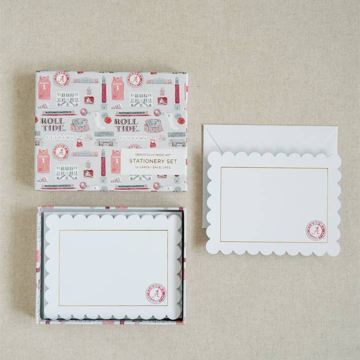 The University of Alabama Boxed Notecard Set for wholesale by Gracefully Made Art