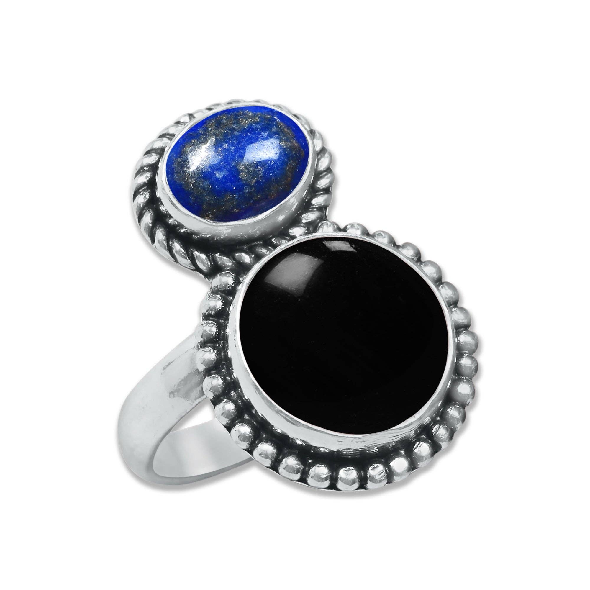 Handmade Jewels - Wholesale Cocktail/gelegenheidsring - Meerstenen Ringen – Handgemaakt, Zilvergeplateerd, Boho Stijl (Vaste Maten US 6–10)2