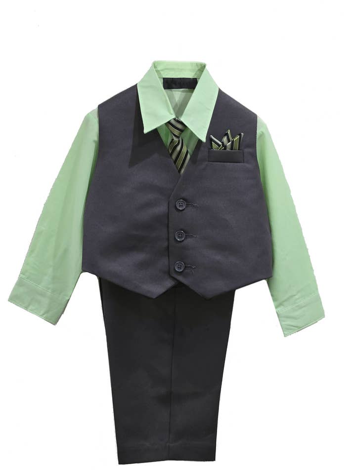 b-one inc - Wholesale Suit Set - Kids - Boys' Vest Suit Set, 5-Piece, Many Colors, Sizes 2T-148