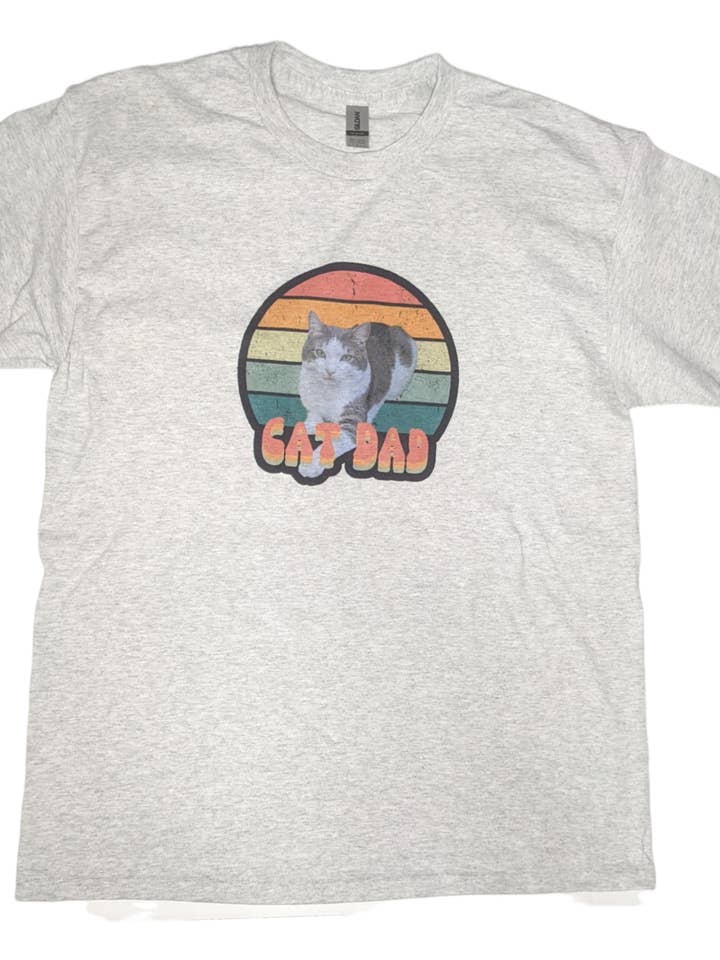 Vintage Cat Dad T-Shirt – Retro Cat Lover Gift for wholesale by Made By Scratch Crafts