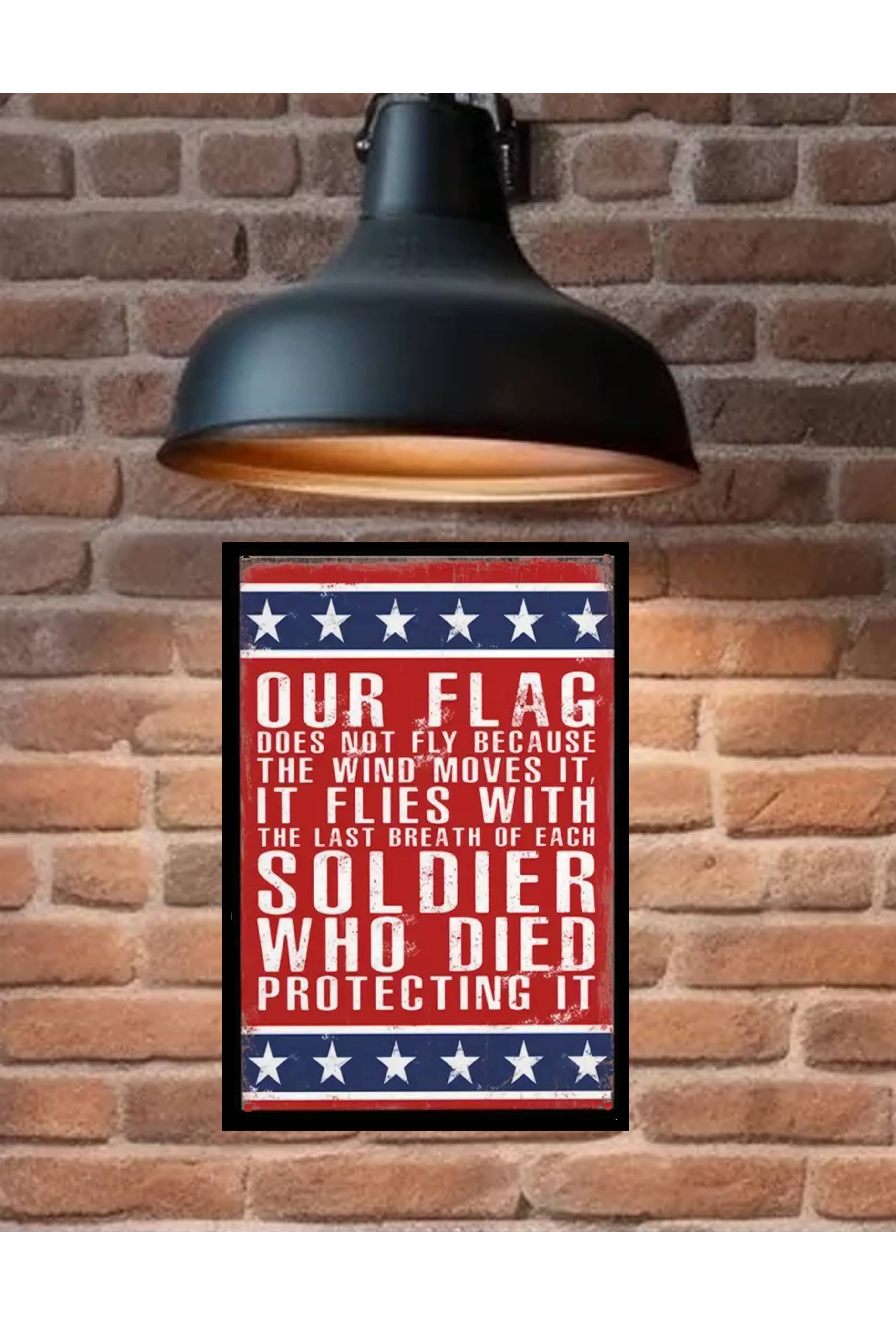 Bad Bunny Designs - Wholesale Sign - Our Flag Does Not Fly Because The Wind Moves It   Sign
  1