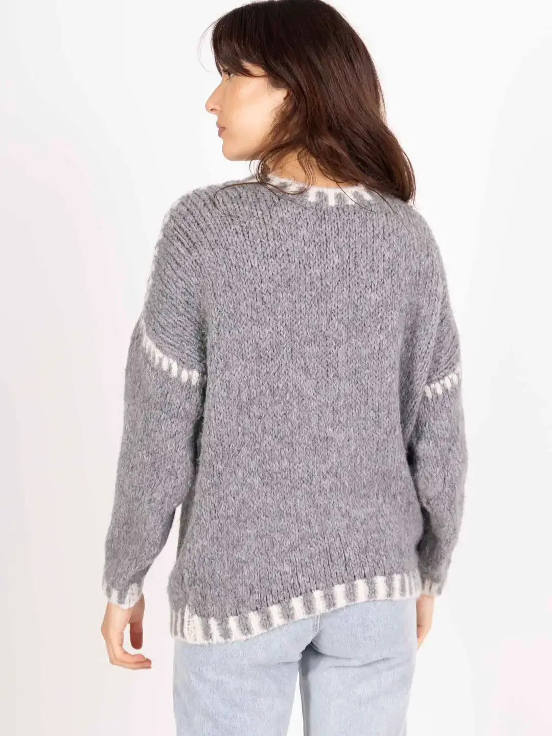 Pépouz' Paris - Wholesale Knit Sweater - Women's - Soft two-tone knit sweater PP251613