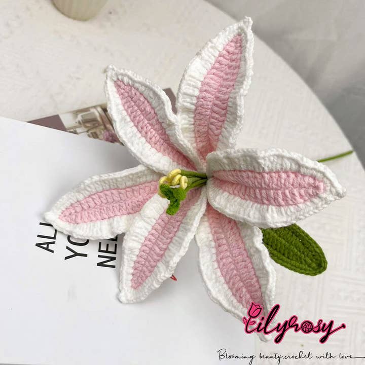Lilyrosy(Duty free) - Wholesale Artificial Flowers - Lilyrosy Crochet Lily Flower, Handmade Gifts1