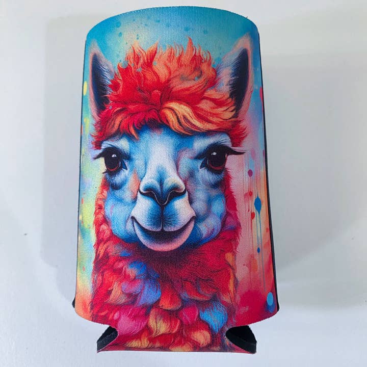 Sue Findlay Designs - Wholesale Drink Huggers & Koozies - Alpaca Quote Flat Stubby Holder Cooler