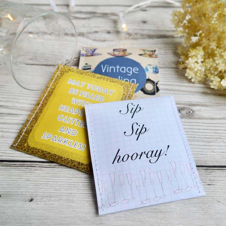 Birthday Tea - 50 Loose Unboxed Tea Envelopes for wholesale by Victoria Mae Designs