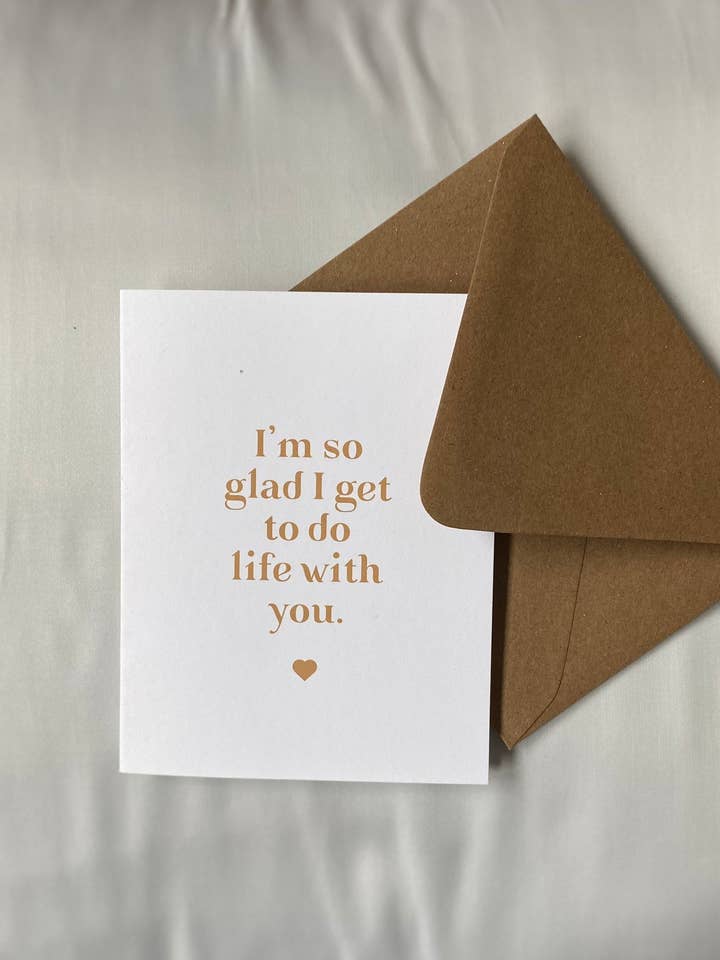 Life with You, Anniversary Card to Wife or Husband for wholesale by The Butter and Honey Co.