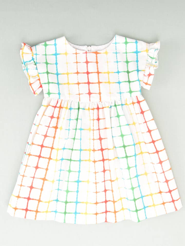 Vestido multicolor tie dye niña for wholesale by Charanga