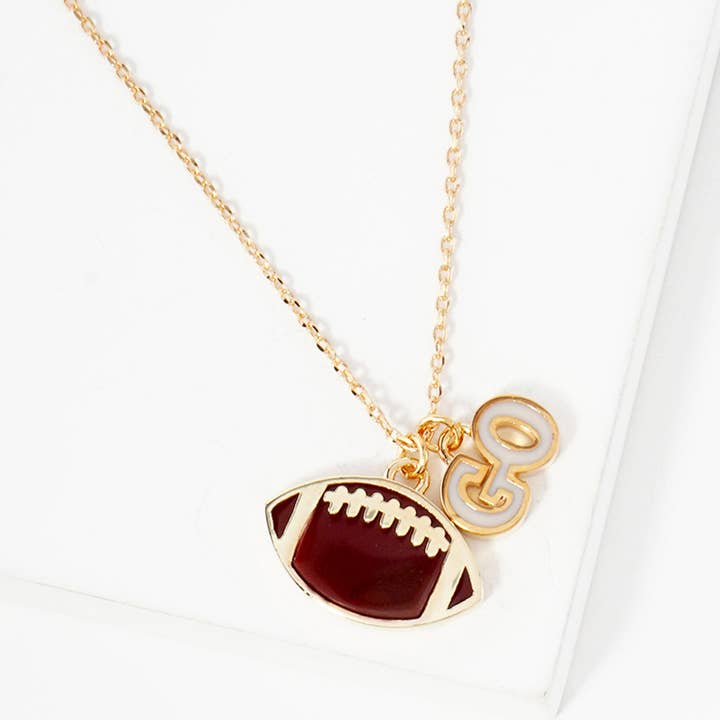 Fashion City - Wholesale Pendant/Charm Necklace - Football Theme Designed Pendant Necklace