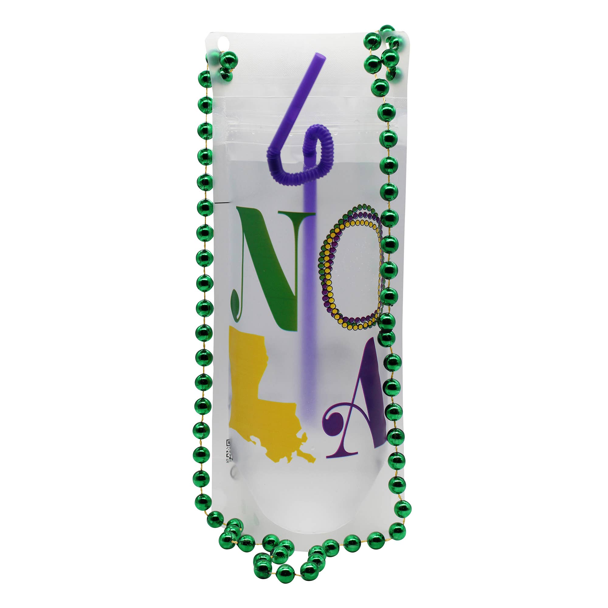 NeckSip – wholesale Party gift – NOLA Mardi Gras - Wearable Drink Pouches (16oz | 2-pk)4