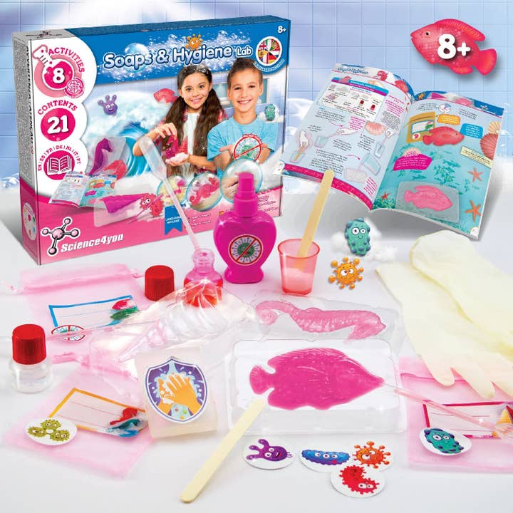 Science4you – Großhandel Spielzeugset – Kinder – Seifen- & Hygiene-Labor – Wissenschaftsspielzeug für Kinder (in 7 Sprachen)2