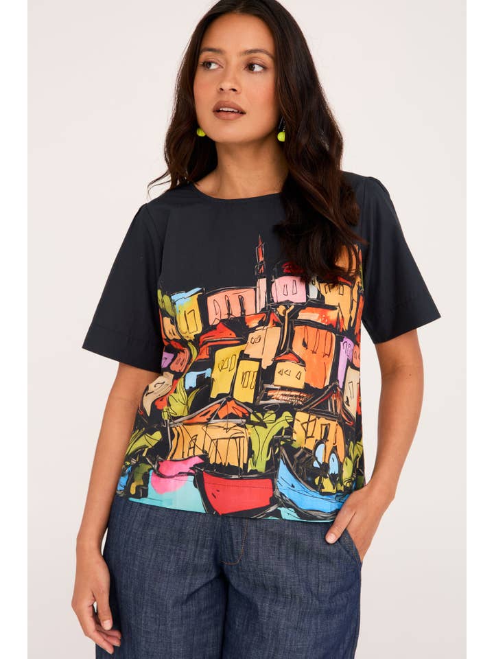 ella & sunday - Wholesale Buttoned-down shirt – Women's - Sabrina Top Portofino3