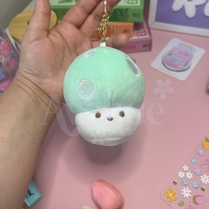 Mint Green Mushroom - Plush Keychain for wholesale by Lovely Avenue