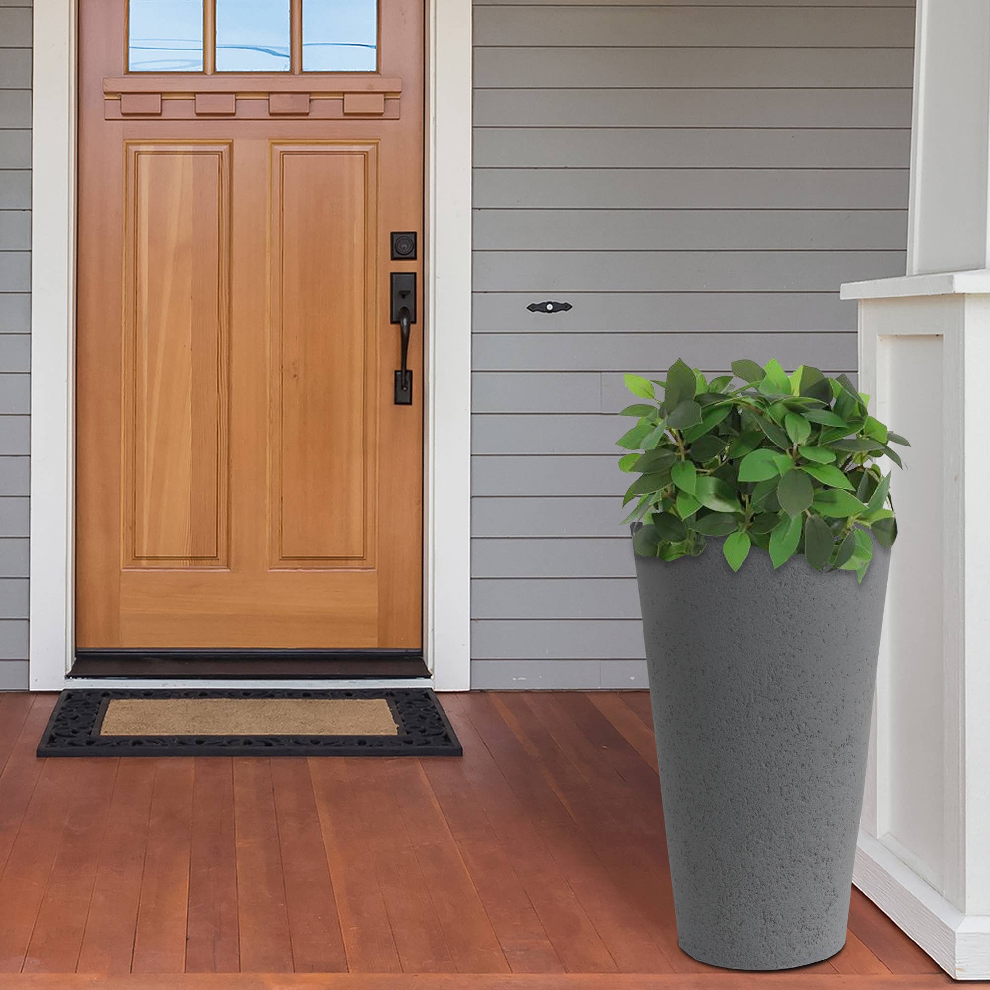 Algreen - Wholesale Planter Box - 30" Tall Crete Self-Watering Planter15