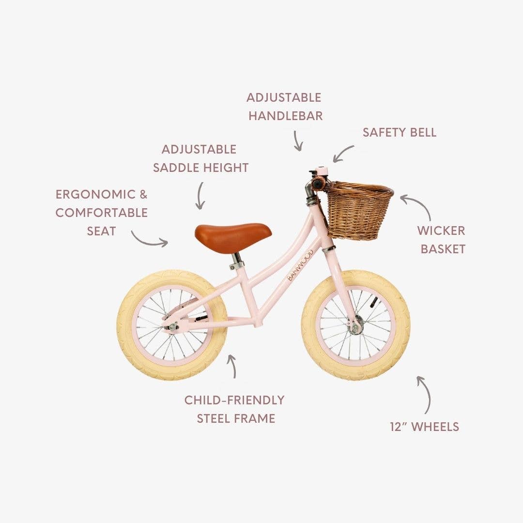 Banwood SL Europe - Wholesale Bike/Scooter - Kids - BANWOOD BALANCE BIKE FIRST GO VINTAGE - PINK2