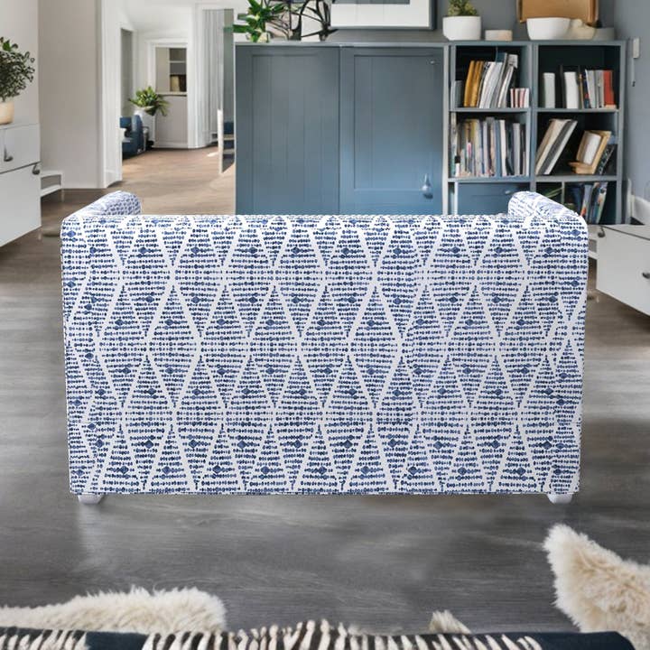 Rockin Cushions – wholesale Överdrag till stol/soffa – Boho Indigo Blue Print, Slip Cover, Kompatibel med IKEA KNOPPARP